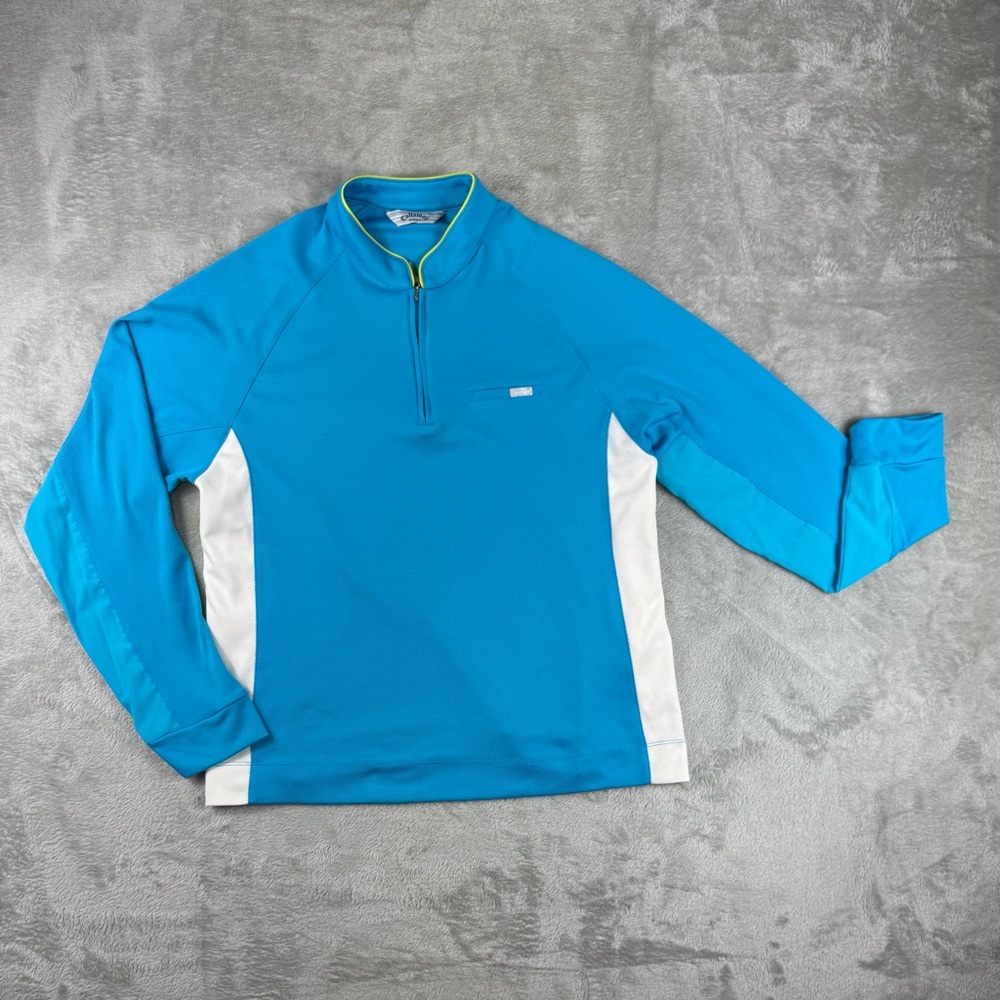 Callaway golf Blue and White Quarter-Zip Pullover